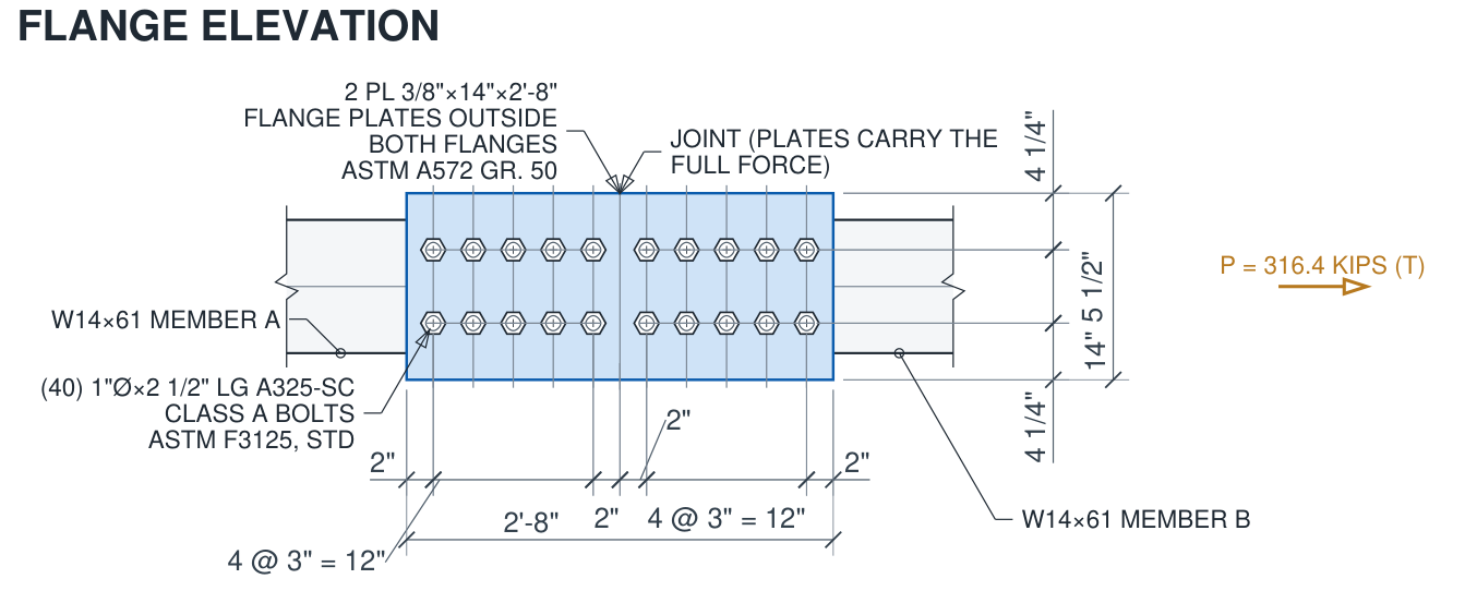 Compression splice drawing